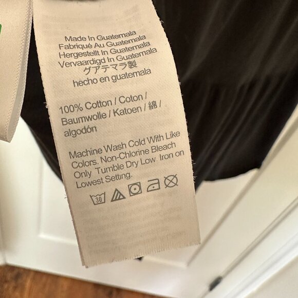 J.Crew Cotton Tiered Black Short Sleeve Dress - Picture 5 of 6